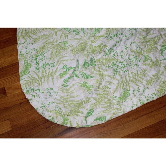 VTG 70s Burlington Vera Collection Shadow Fern Butterfly Quilted Bedspread King - Picture 4 of 13